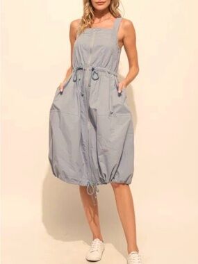 Daily Practice by Anthropologie Free Fall Parachute Dress Lilac XS Zip Front